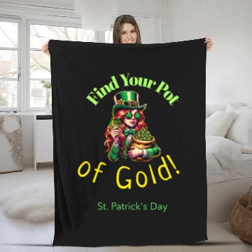 Discover Find Your Pot of Gold Fleece Blankets
