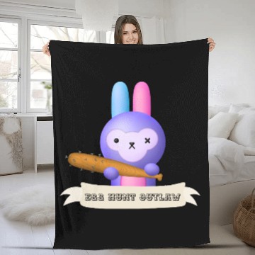 Discover Egg Hunt Outlaw Easter Fleece Blankets