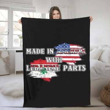 Discover Made In America With Lebanese Parts US Fleece Blankets