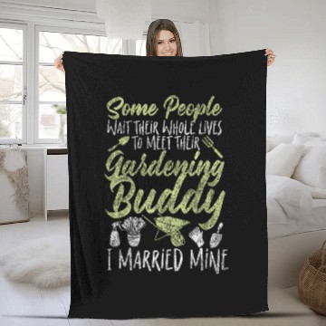Discover Plant Lover Gardening Husband Wife Fleece Blankets