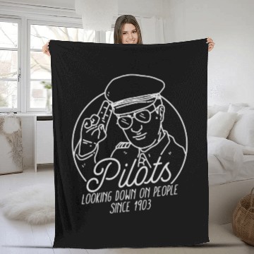 Discover Pilots Looking Down On People Since 1903 Fleece Blankets