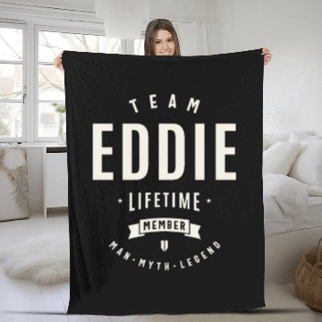 Discover Team Eddie Lifetime Member Funny Name Eddie Fleece Blankets