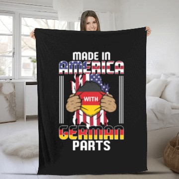 Discover Made In America With German Parts USA Fleece Blankets