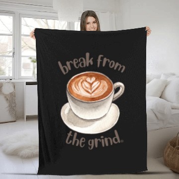 Discover Coffee Latte Fleece Blankets