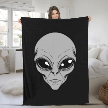 Discover Grey Alien Fleece Blankets