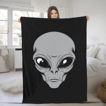Discover Grey Alien Fleece Blankets