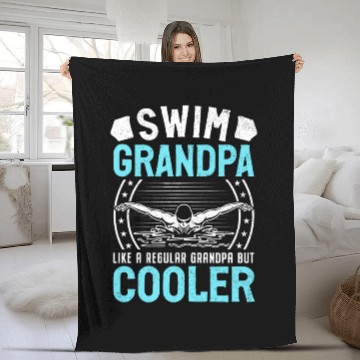 Discover Swim Grandpa - Classic Stars & Stripes Edition Fleece Blankets