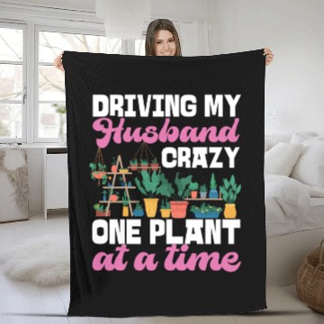 Discover Plant Lover Gardening Husband Wife Fleece Blankets