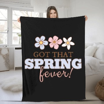 Discover Got that Spring fever cute floral design Fleece Blankets