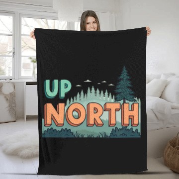 Discover Up North Nature Fleece Blankets