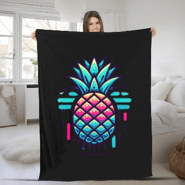 Discover Pineapple Fleece Blankets