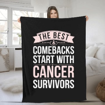 Discover Cancer Survivor Chemotherapy Chemo Beat Cancer Fleece Blankets