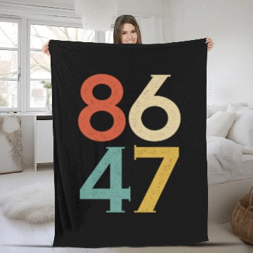 Discover 8647 Anti Trump Retro Vintage, 86 47 Fleece Blankets