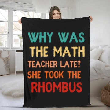 Discover Math Teacher Joke Humor Fleece Blankets