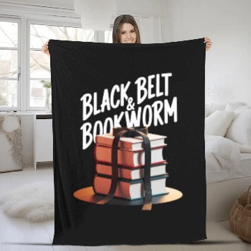 Discover Black Belt & Bookworm Fleece Blankets