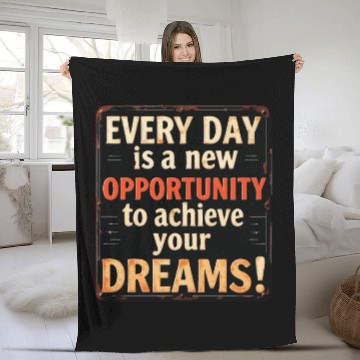 Discover Motivational Vintage Metal Sign-Achieve Your Dream Fleece Blankets