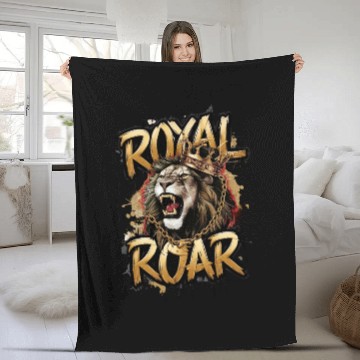 Discover Vintage Hip Hop Rapper-Inspired Lion Design Fleece Blankets