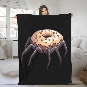 Discover Donut Spider Funny Creative Motif Fleece Blankets