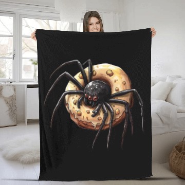 Discover Donut Spider Funny Creative Motif Fleece Blankets