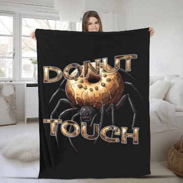 Discover Donut Spider Funny Pun Fleece Blankets