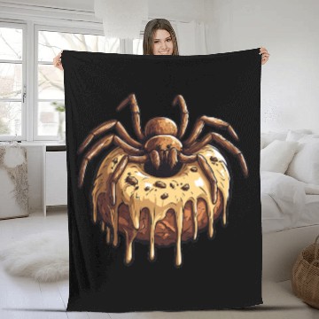 Discover Donut Spider Funny Creative Motif Fleece Blankets