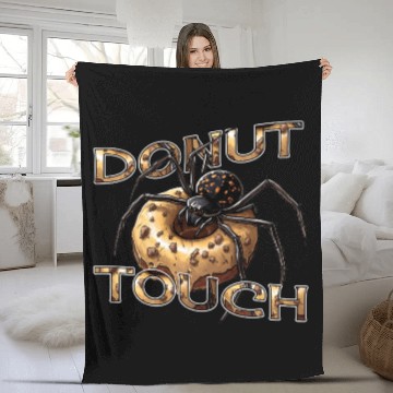 Discover Donut Spider Funny Pun Fleece Blankets