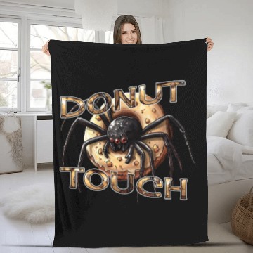 Discover Donut Spider Funny Pun Fleece Blankets