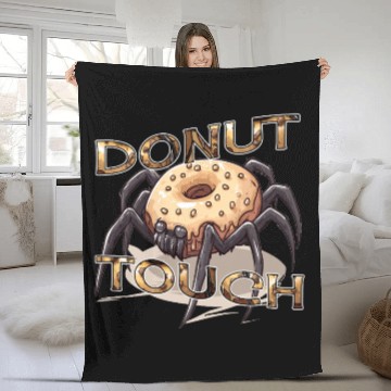 Discover Donut Spider Funny Pun Fleece Blankets