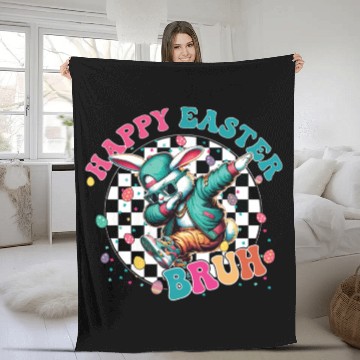Discover Hip-Hop Easter Bunny Vibes Fleece Blankets