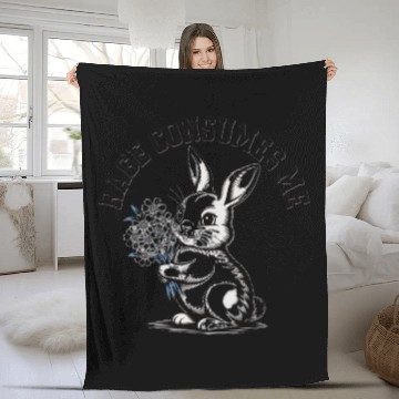 Discover Rage Consumes Me Bunny Fleece Blankets