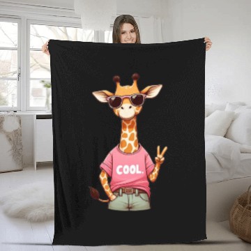 Discover Cool giraffe Fleece Blankets