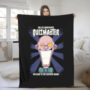 Discover Quizmaster Funny Cartoon College Fleece Blankets