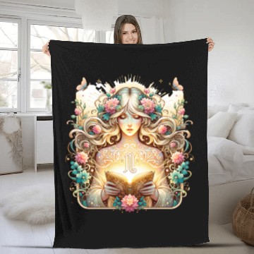 Discover Virgo - Starlit Goddess of Purity Fleece Blankets