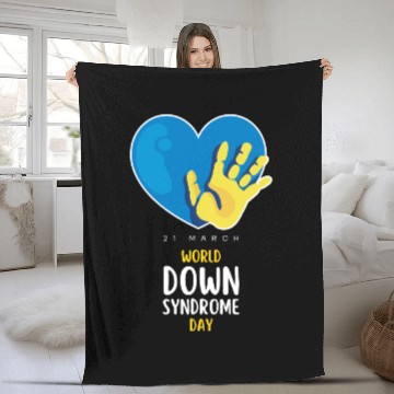 Discover World Down Syndrome Awareness Men Women Kids Fleece Blankets
