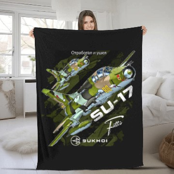 Discover Sukhoi Su-17 Fitter – Iconic Soviet Jet Fleece Blankets