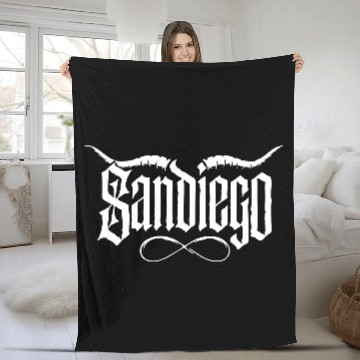 Discover San Diego gothic aesthetics Fleece Blankets