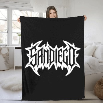 Discover San Diego Fusing gothic aesthetics Fleece Blankets