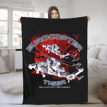 Discover Eurocopter Tiger Military attack helicopter with c Fleece Blankets