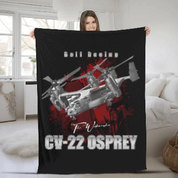Discover CV22 Osprey Us Air Force Hybrid Aircraft Fleece Blankets