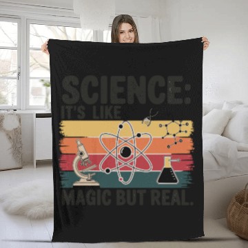 Discover Science: It's Like Magic But Real Modern Atomic Fleece Blankets