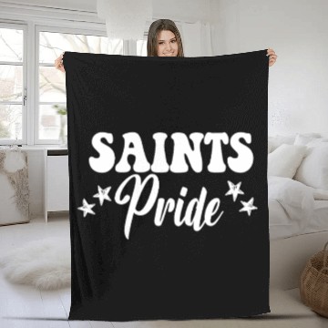 Discover Saints Pride High School Saints Sports Team Saints Fleece Blankets