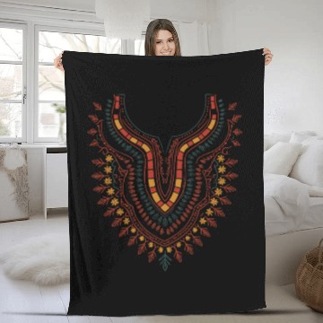 Discover African Print Dashiki Kente Art Black History Mont Fleece Blankets
