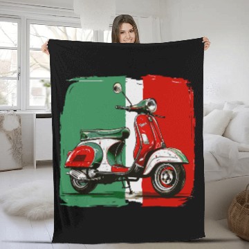Discover Tricolore - Italian Flag Fleece Blankets Italian Scooter