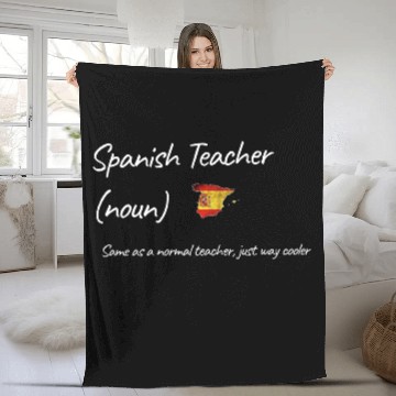 Discover Spanish Teacher Same As Normal Teacher Cooler Fleece Blankets