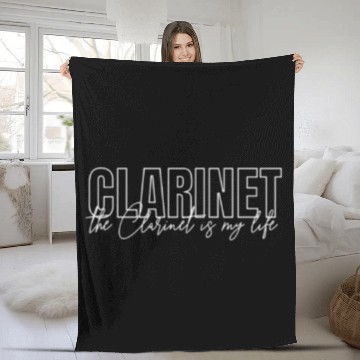 Discover Clarinet Is My Life Clarinetist Orchestra Fleece Blankets