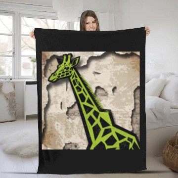 Discover Stylized giraffe Fleece Blankets
