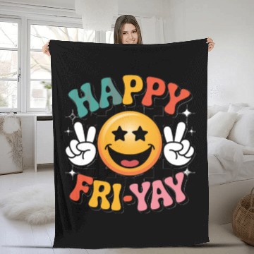 Discover Happy Friyay Weekend Weekend Feeling Fleece Blankets
