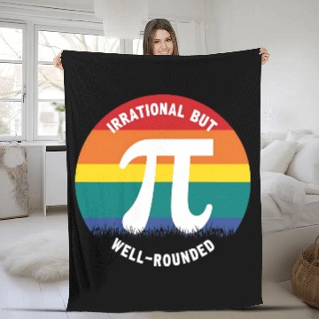 Discover Funny Math Pi Symbol | LGBTQ+ Pride Fleece Blankets