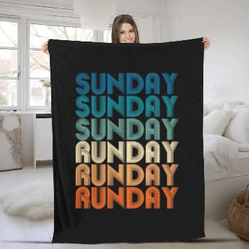 Discover sunday Fleece Blankets