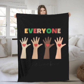 Discover Everyone Is Welcome Here Idaho Teacher Fleece Blankets